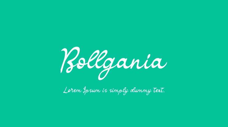 Bollgania Font Family