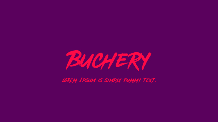 Buchery Font