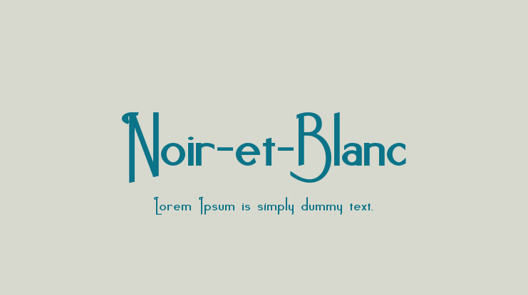 Noir-et-Blanc Font Family