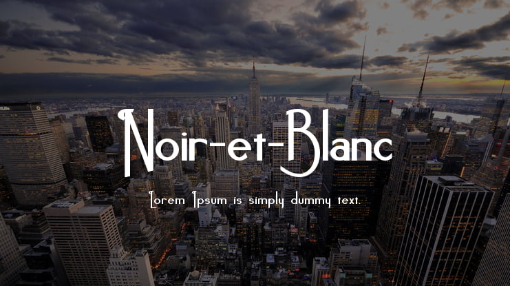 Noir-et-Blanc Font Family
