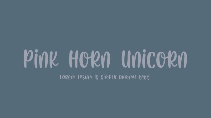 Pink Horn Unicorn Font