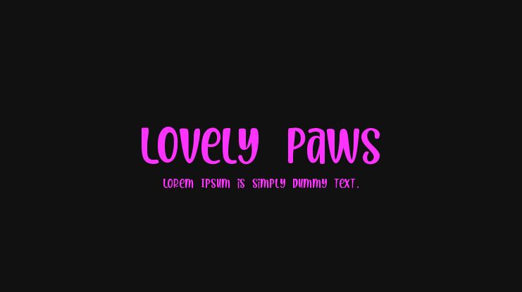 Lovely Paws Font