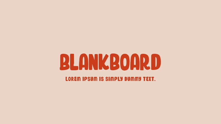 Blankboard Font