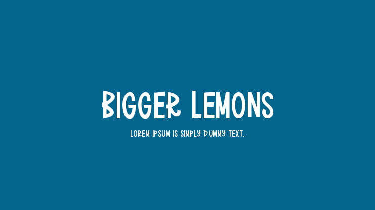 Bigger Lemons Font