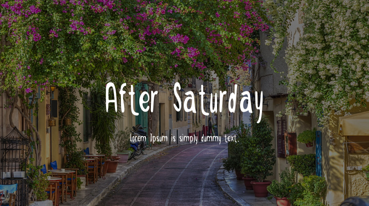 After Saturday Font