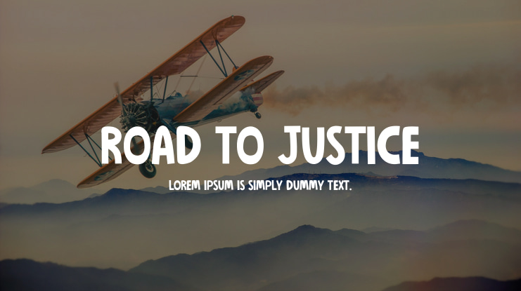 ROAD TO JUSTICE Font