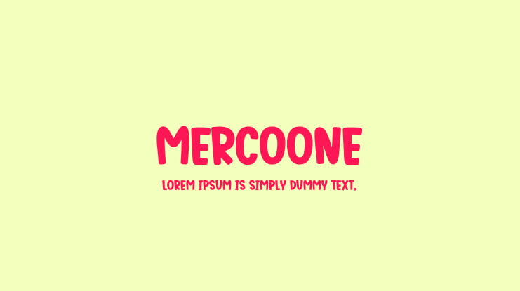 Mercoone Font