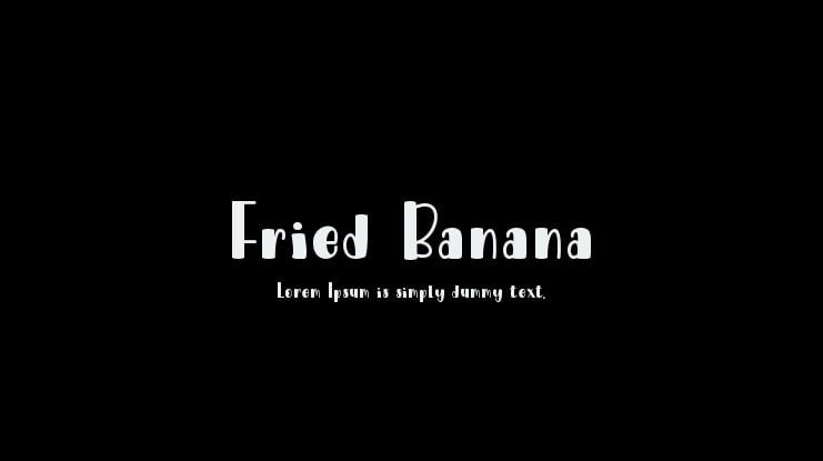Fried Banana Font