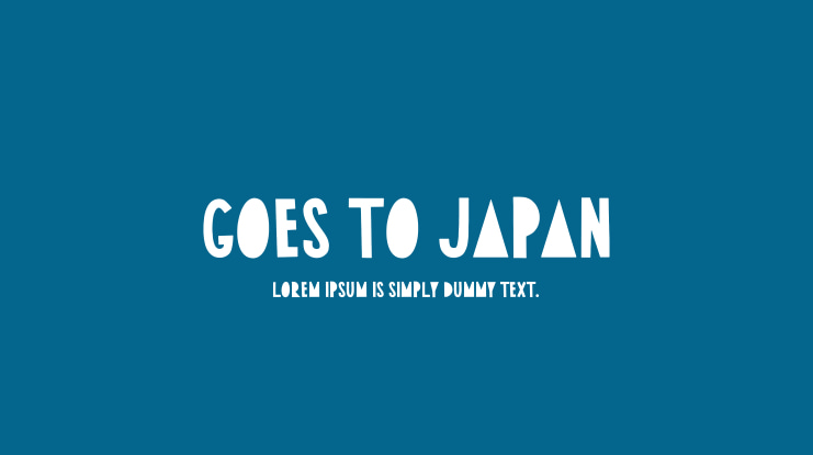 Goes To Japan Font