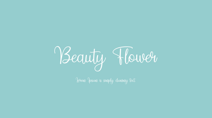 Beauty Flower Font