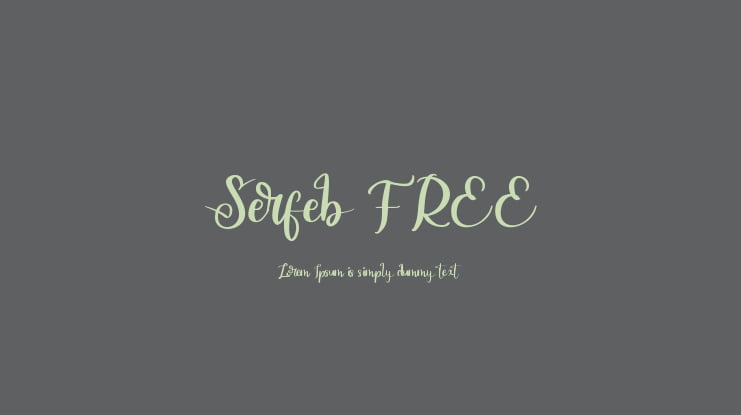 Serfeb FREE Font