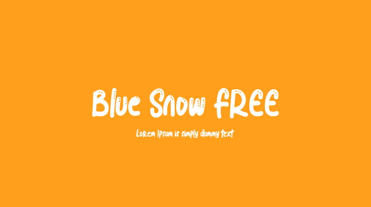 Blue Snow FREE Font