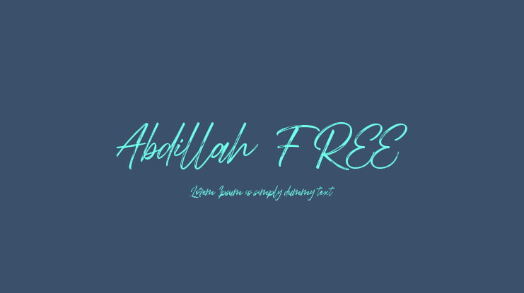 Abdillah FREE Font
