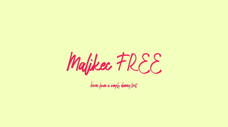 Malikec FREE Font