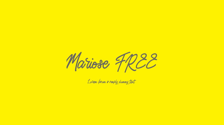 Mariose FREE Font