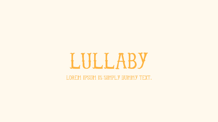 Lullaby Font