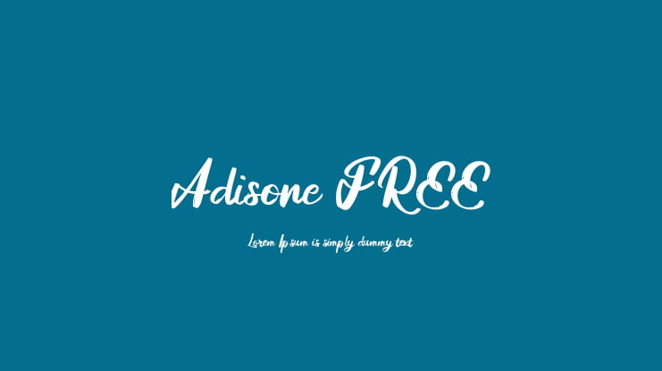 Adisone FREE Font