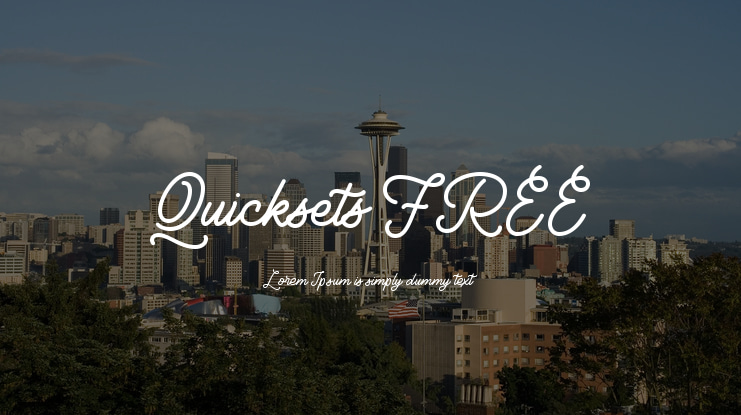 Quicksets FREE Font