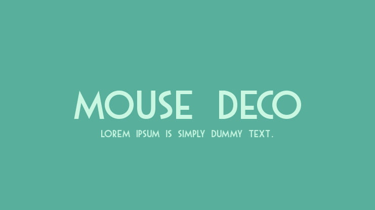 Mouse Deco Font