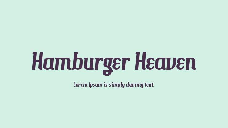 Hamburger Heaven Font