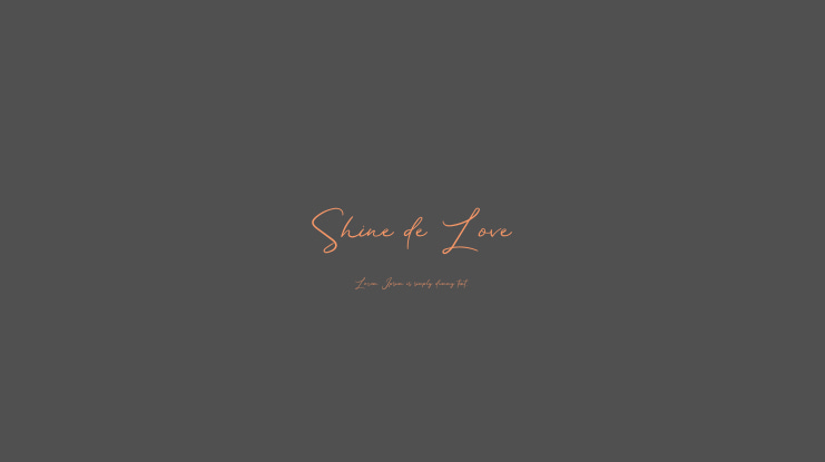 Shine de Love Font