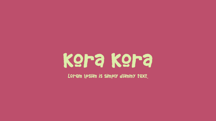 Kora Kora Font