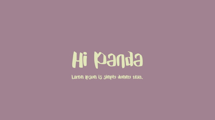 Hi Panda Font