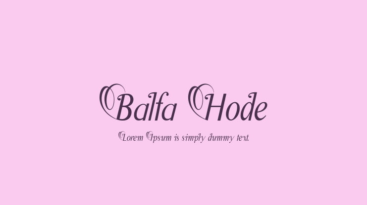 Balfa Hode Font