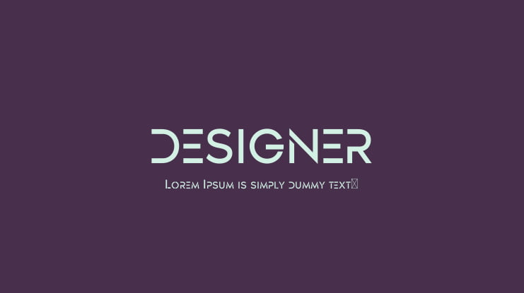DESIGNER Font
