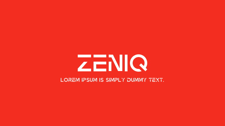 Zeniq Font