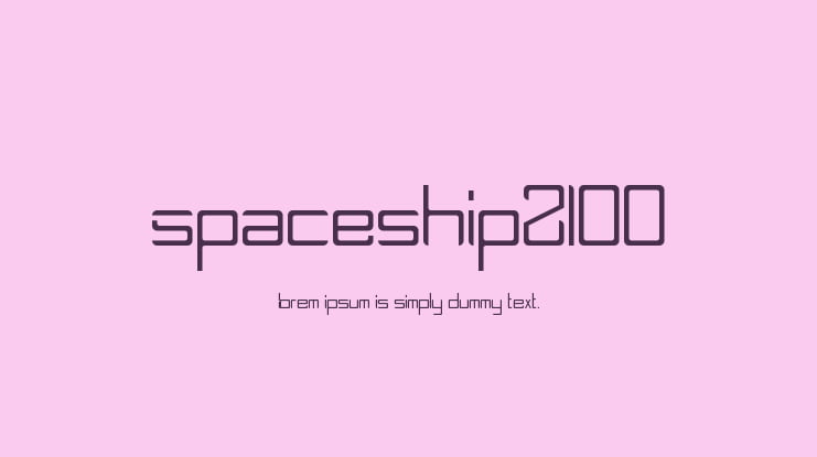 Spaceship2100 Font