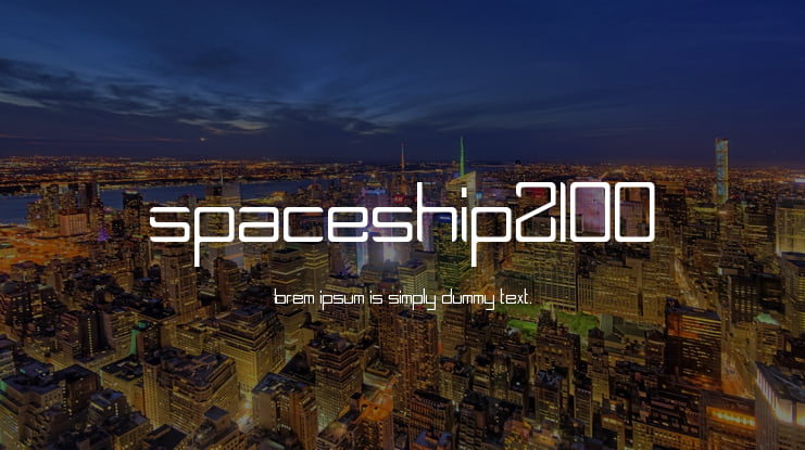 Spaceship2100 Font