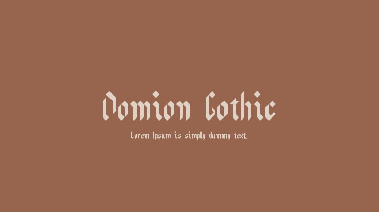 Domion Gothic Font