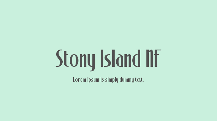 Stony Island NF Font