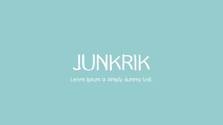 JUNKRIK Font