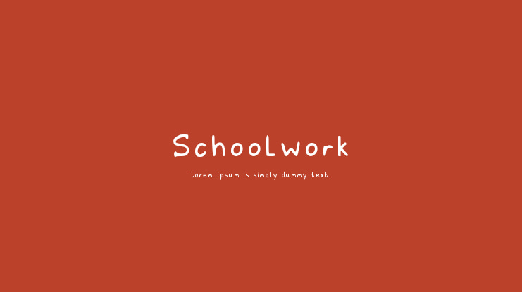 Schoolwork Font