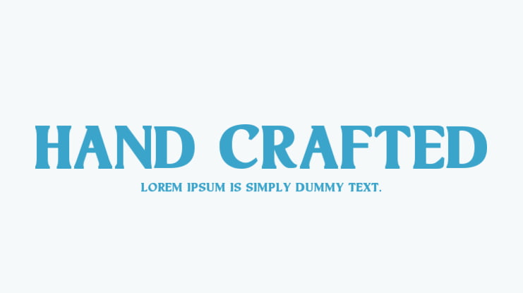 Hand Crafted Font Family