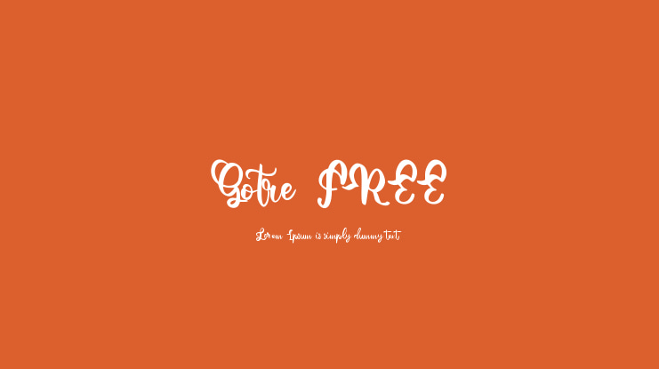 Gotre FREE Font