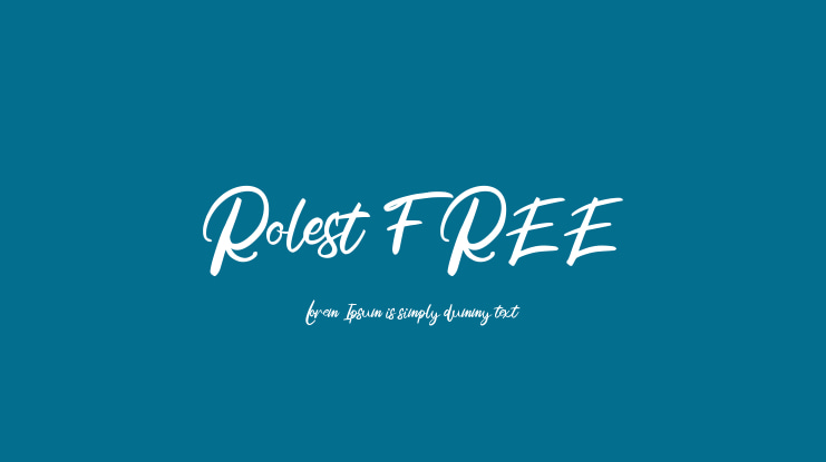 Rolest FREE Font