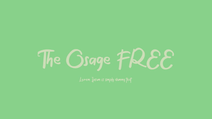 The Osage FREE Font