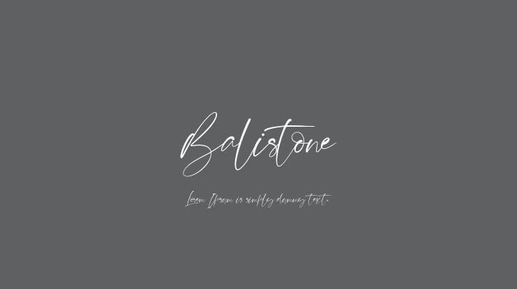Balistone Font
