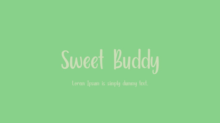 Sweet Buddy Font