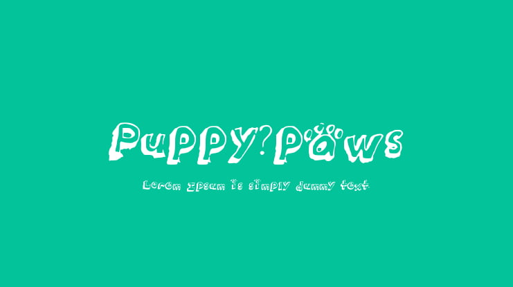 Puppy_paws Font