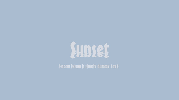 Sunset Font