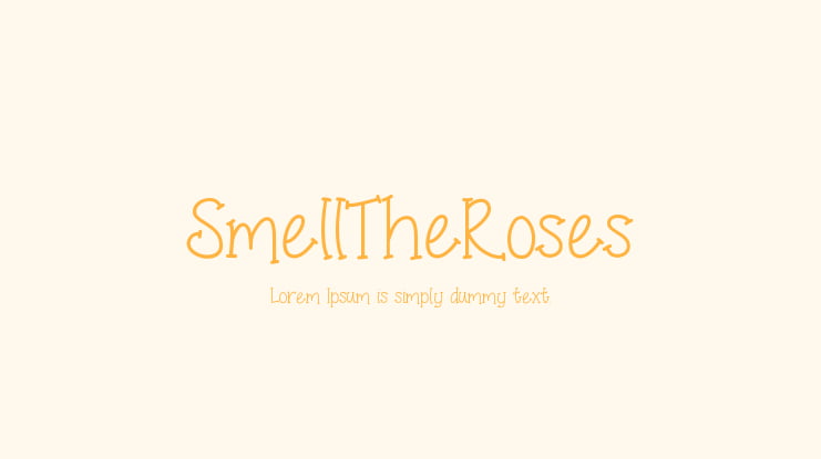 SmellTheRoses Font