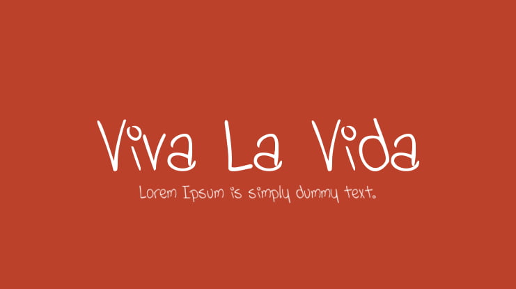 Viva La Vida Font