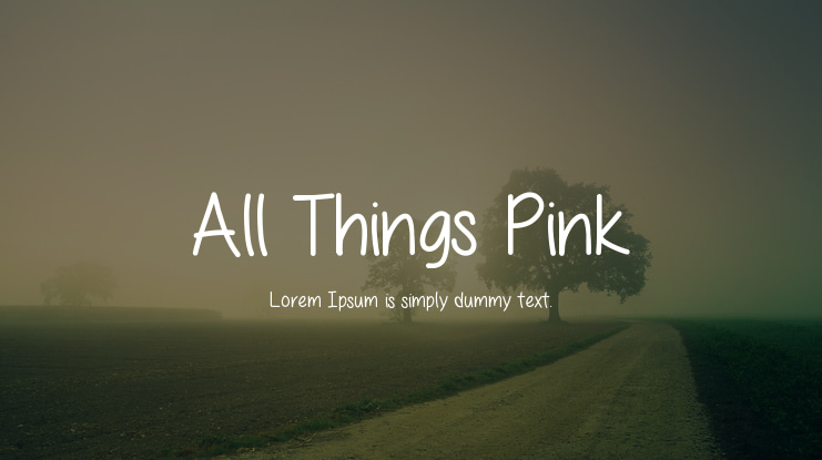 All Things Pink Font Family