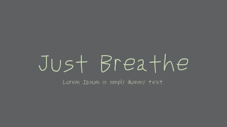 Just Breathe Font Family