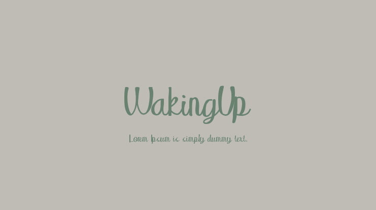WakingUp Font