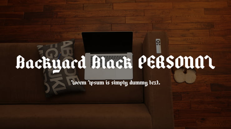 Backyard Black PERSONAL Font Family